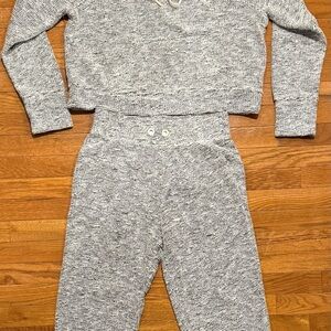 Offline by Aerie Snowday jogger pant set Medium Black White Mock sweatshirt